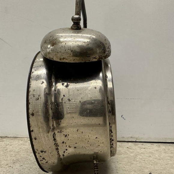 Vintage Kienzle Olympic Super Alarm Clock‎ WWII Era German Dual Bell W Handle - Picture 10 of 12